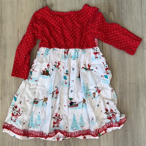 Girls candy cane snow Christmas dress 4T - Picture 4 of 5